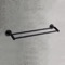 Double Towel Bar, 25 Inch, Matte Black